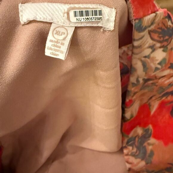 Harlyn/Anthropologie Floral High/Low Velvet Burnout Dress-D1 - Picture 6 of 6